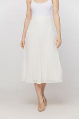Plisowana spódnica midi z lekkiego zwiewnego materiału