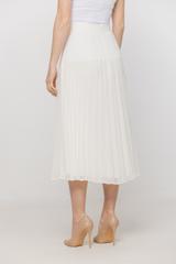 Plisowana spódnica midi z lekkiego zwiewnego materiału