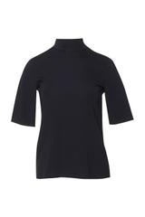 Półgolf z granatowej jednolitej dzianiny wiskozowej