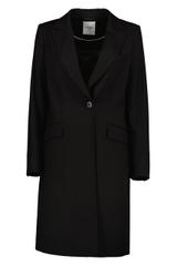 Ponadczasowy czarny płaszcz