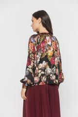 Prosta bluzka z kwiecistej eleganckiej wiskozy