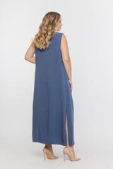 Prosta letnia sukienka w kolorze denim