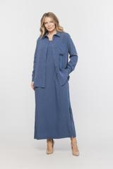 Prosta letnia sukienka w kolorze denim