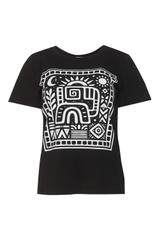Prosty bawełniany t-shirt z nadrukiem