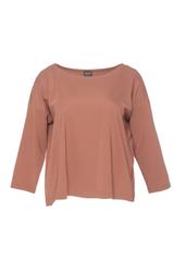 Pudełkowa bluzka z dopasowanym rękawem 3/4