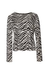 Pudełkowa bluzka z grubej mięsistej dzianiny o wzorze zebry