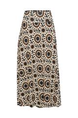 Rozkloszowana spódnica w kwiaty z dzianiny wiskozowej