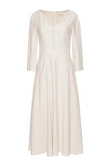 Rozkloszowana sukienka w stylu retro z tkaniny wiskozowej