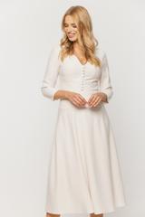 Rozkloszowana sukienka w stylu retro z tkaniny wiskozowej