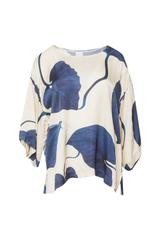 Lightweight satin blouse with a relaxed cut