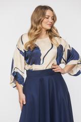 Lightweight satin blouse with a relaxed cut