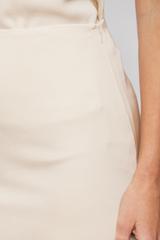 Satynowa wiskozowa spódnica z podszewką