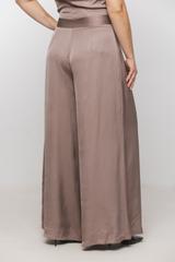 Satynowe wizytowe spodnie w kolorze cappuccino