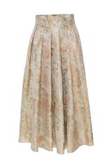 Spódnica midi z błyszczącej tkaniny żakardowej