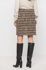 Spódnica mini z grubej tkaniny z dodatkiem wełny