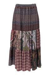 Unikatowa spódnica z wzorzystych kawałków wiskozy rozmiar 38