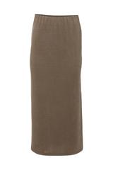 Spódnica z dzianiny w kolorze ciemnej oliwki