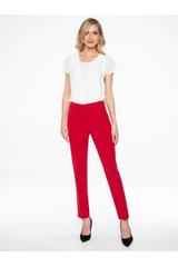 Red pants with tapered leg