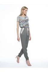 Viscose pants in khaki color