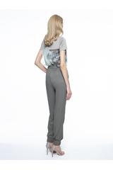 Viscose pants in khaki color