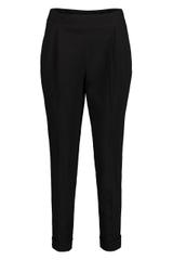 Czarne spodnie z zakładkami