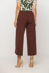 Spodnie kuloty w kant w kolorze kasztanowym