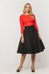 Stylowa czarna spódnica pin up z warstwą tiulu