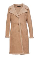 Stylowy kożuszek z kołnierzem i zapięciem na guziki