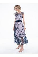 Trójwarstwowa sukienka z haftowanej koronki