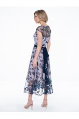 Trójwarstwowa sukienka z haftowanej koronki