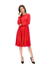 Blush dress trimmed with velvet ribbons