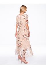 Asymmetrical dress with short sleeves