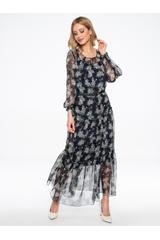 Long airy dress with belt