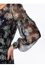 Long airy dress with belt