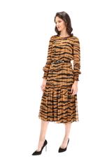 Animal print ruffle dress