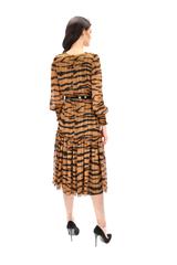 Animal print ruffle dress