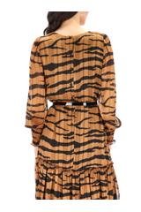 Animal print ruffle dress