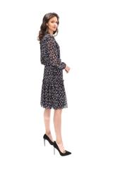 Navy blue floral pattern dress