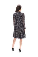 Navy blue floral pattern dress