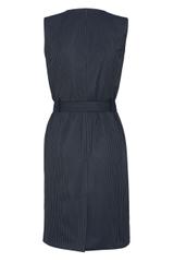 Grafitowa sukienka w delikatne paski