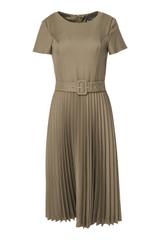 Sukienka solejka z paskiem w kolorze oliwkowym