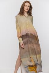 Sukienka szmizjerka o luźnym oversizowym kroju