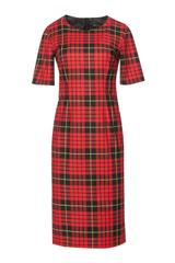 A classic cut red checkered dress