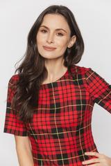 A classic cut red checkered dress
