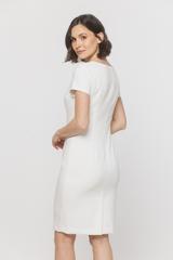 Sukienka z dekoltem V w kolorze ecru