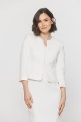 Sukienka z dekoltem V w kolorze ecru