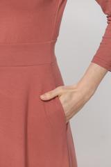 Sukienka z dzianiny bawełnianej w kolorze indyjskiego różu