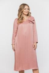 Sukienka z satynowej wiskozy z ozdobnym kwiatem