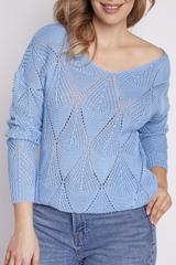 Blue sweater with v-neck