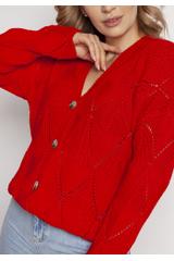Letni czerwony sweter
